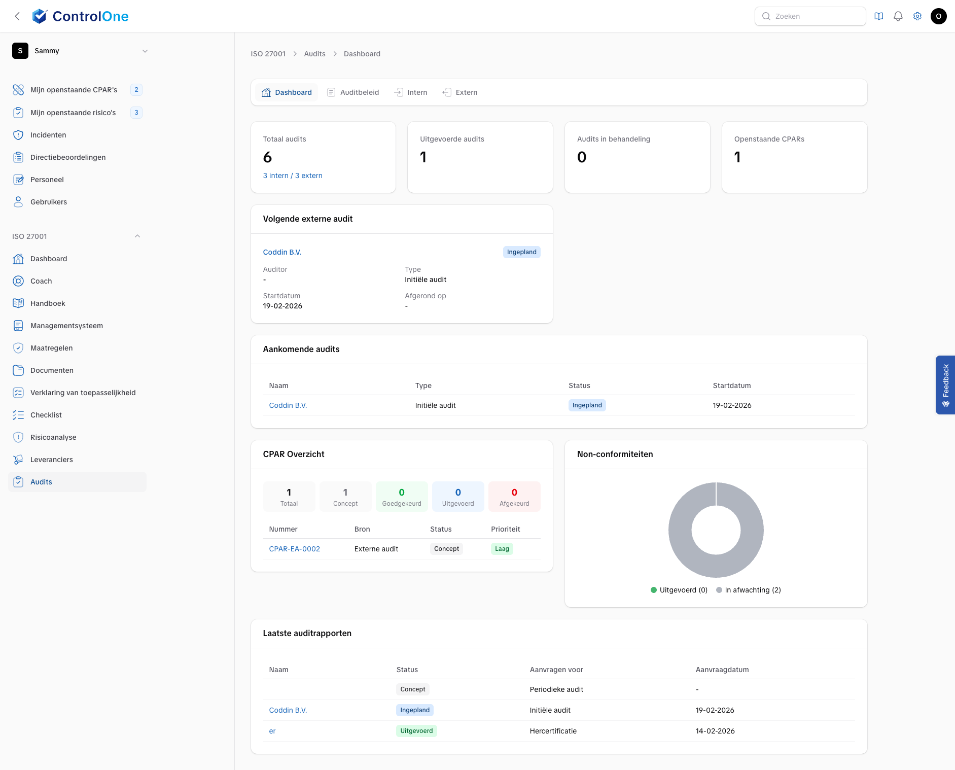 Control One: Audits